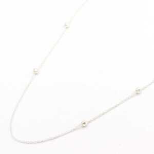 Tiffany Co Long Beaded Necklace Sterling Silver Pendant Accessory Chain